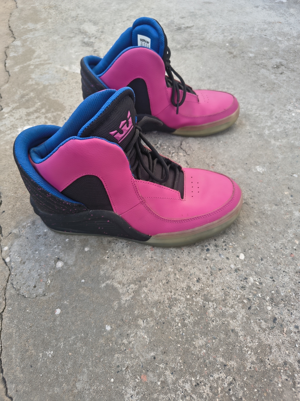 Supra Lil Wayne x Chimera 'Black Pink' sneakers. Size 8.5. Excellent Condition